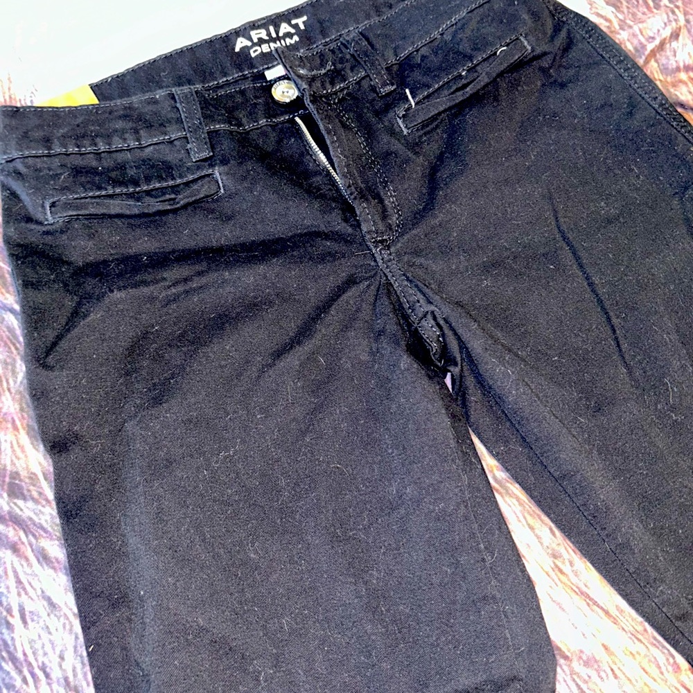 Ariat denim black jeans with flare